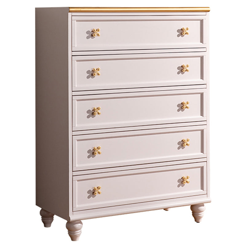 Ornate Traditional Lingerie Chest Rubber Wood Storage Chest with Drawers for Bedroom