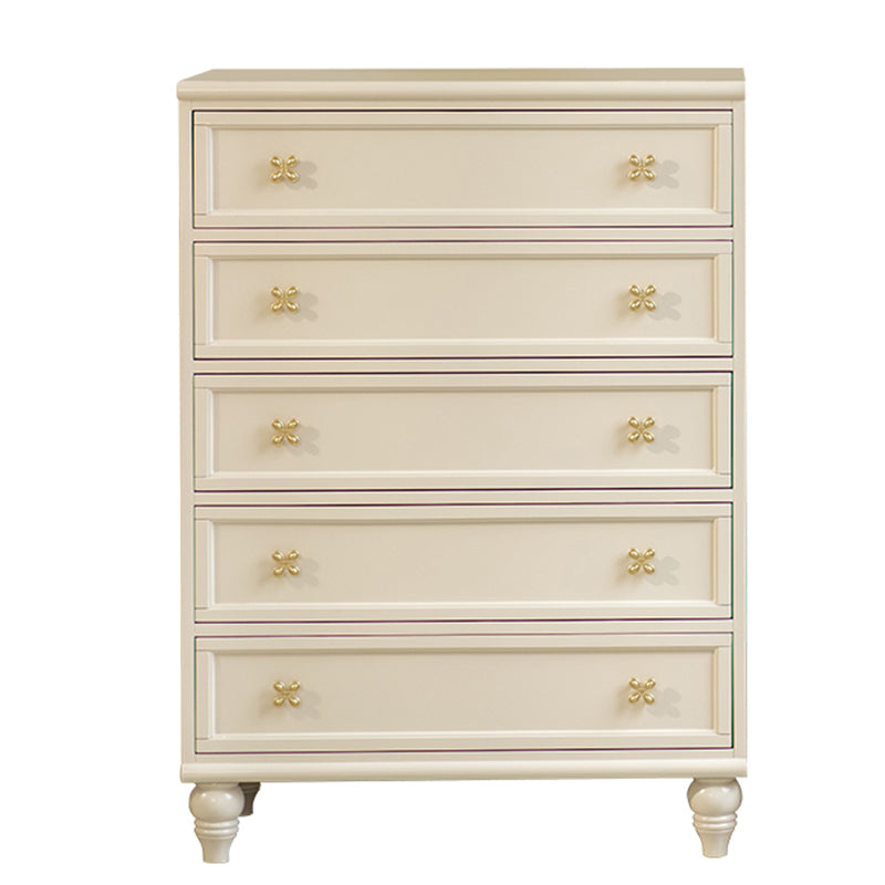 Ornate Traditional Lingerie Chest Rubber Wood Storage Chest with Drawers for Bedroom