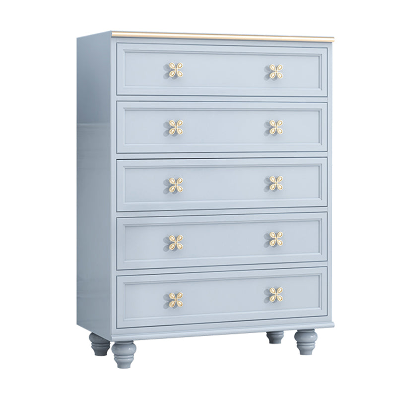 Ornate Traditional Lingerie Chest Rubber Wood Storage Chest with Drawers for Bedroom