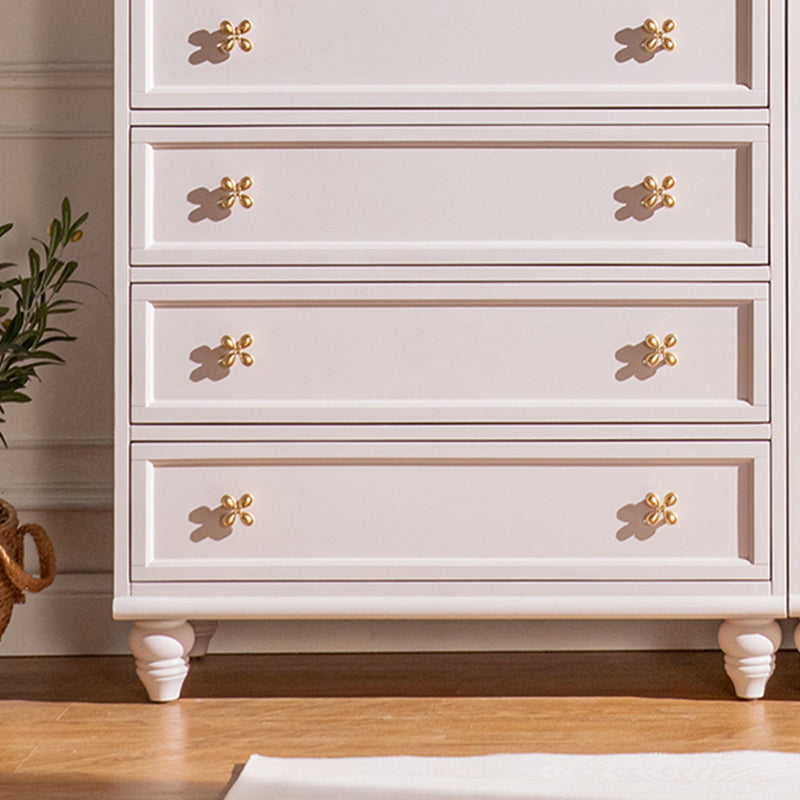 Ornate Traditional Lingerie Chest Rubber Wood Storage Chest with Drawers for Bedroom