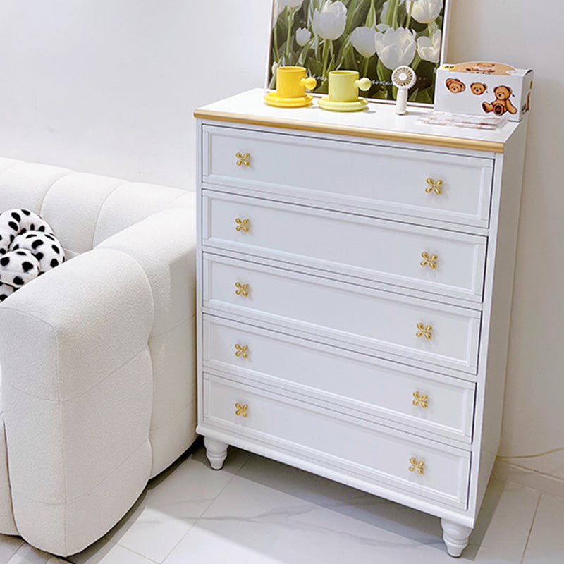 Ornate Traditional Lingerie Chest Rubber Wood Storage Chest with Drawers for Bedroom