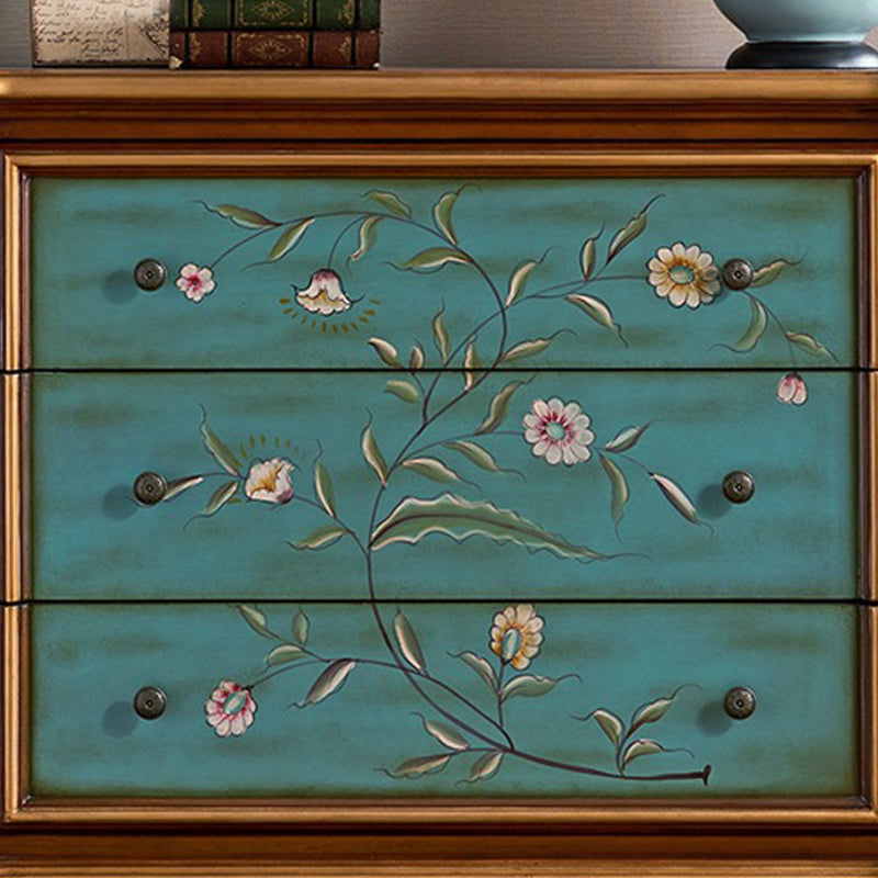 Ornate Traditional Dresser Wood Storage Chest with Drawers for Bedroom