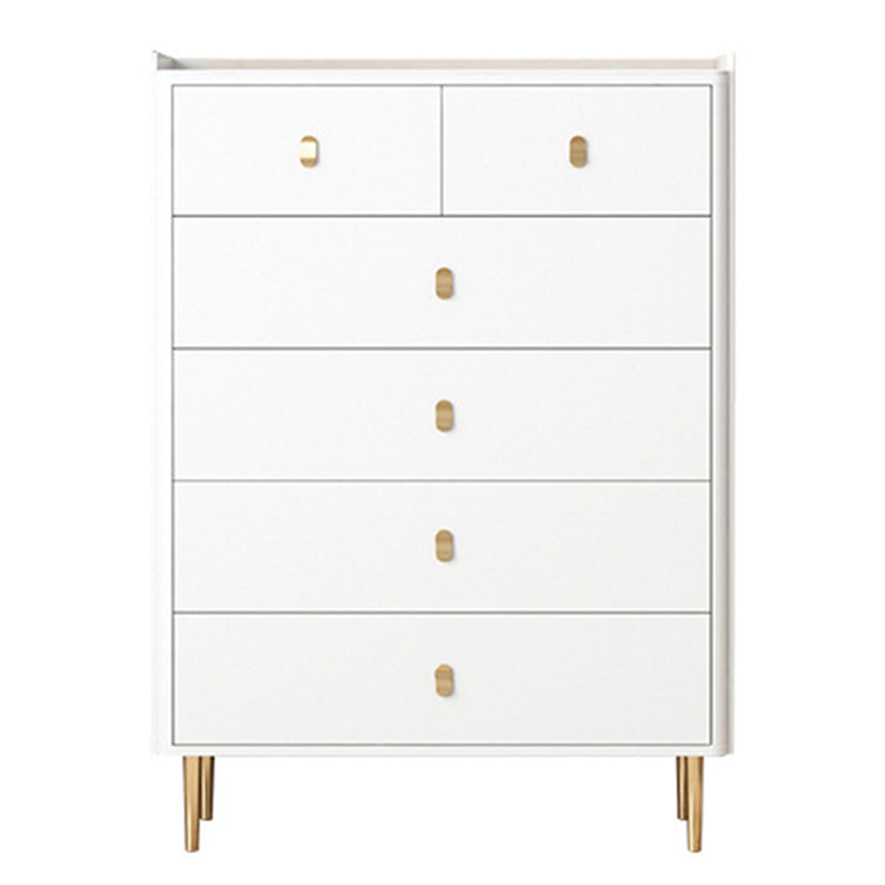 Glam Horizontal Double Dresser Stone Storage Chest with Drawers for Bedroom