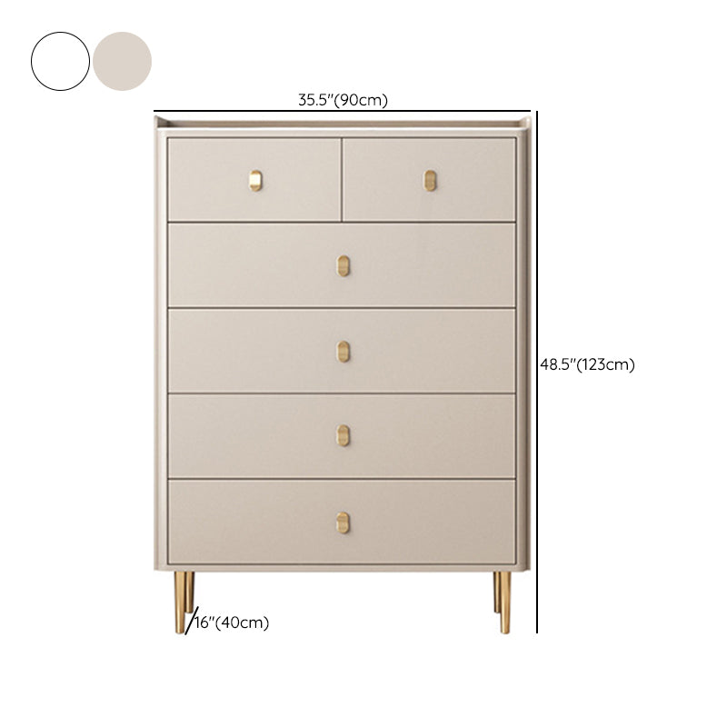 Glam Horizontal Double Dresser Stone Storage Chest with Drawers for Bedroom