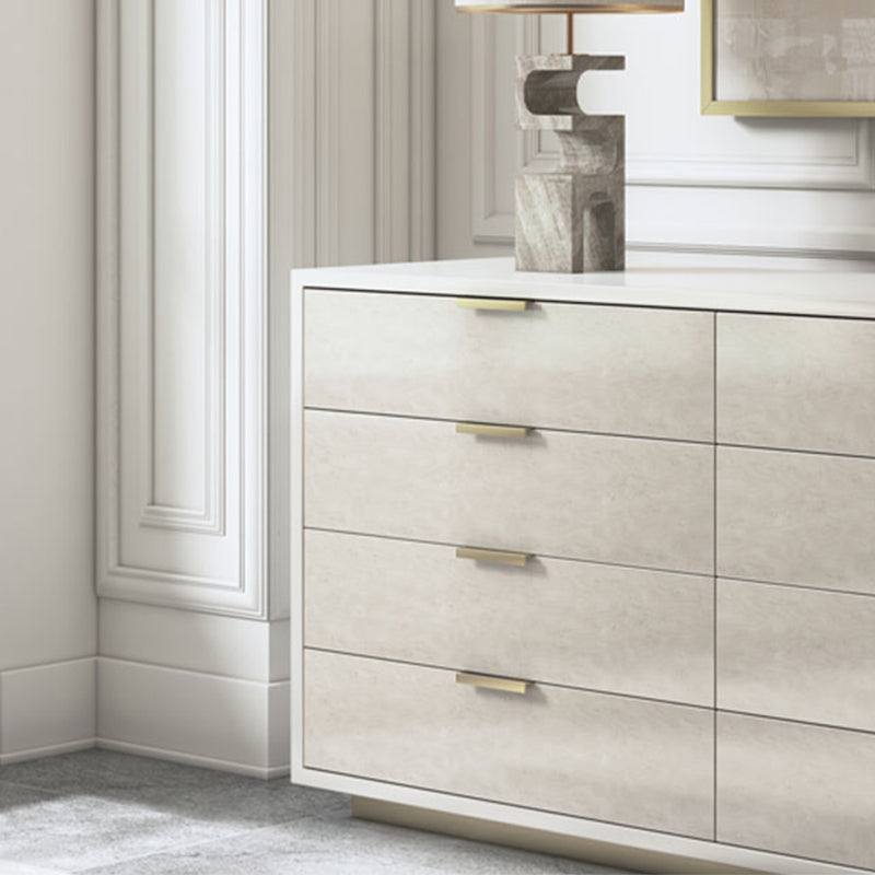 Ultra-Modern Double Dresser Solid Wood Storage Chest with Drawers for Bedroom