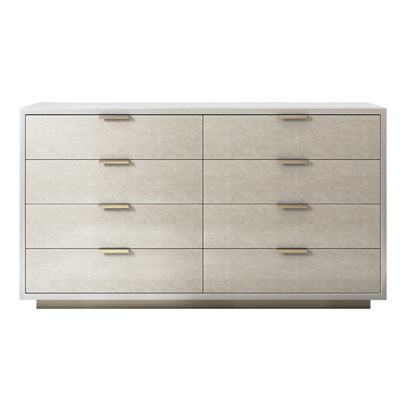 Ultra-Modern Double Dresser Solid Wood Storage Chest with Drawers for Bedroom