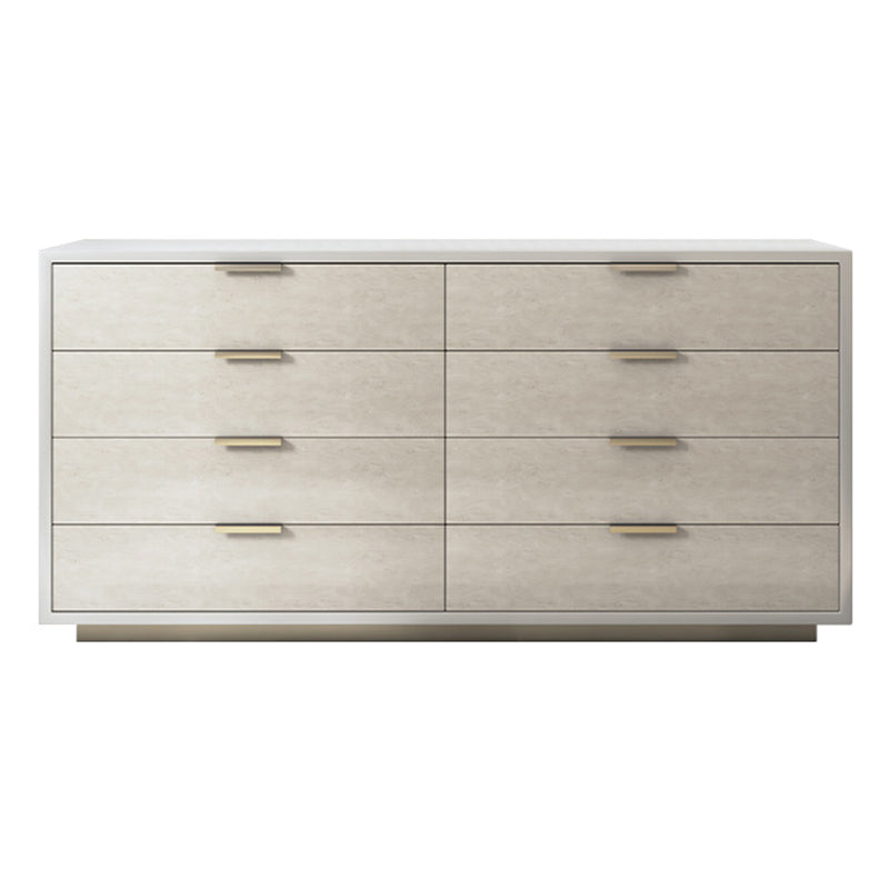 Ultra-Modern Double Dresser Solid Wood Storage Chest with Drawers for Bedroom