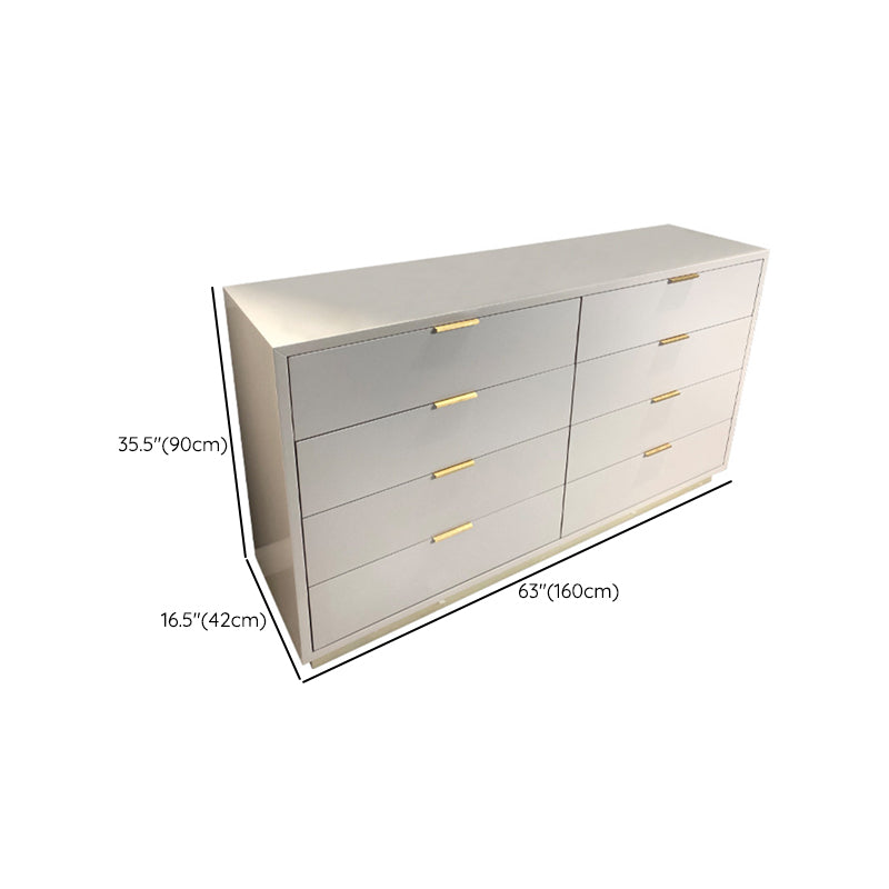 Ultra-Modern Double Dresser Solid Wood Storage Chest with Drawers for Bedroom