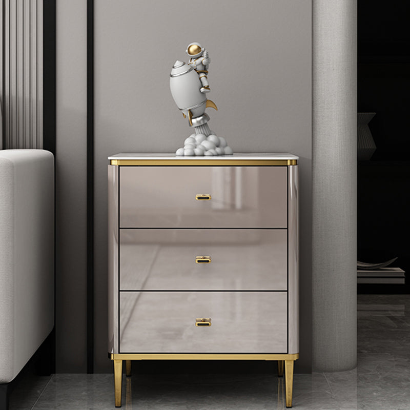 Glam Vertical Lingerie Chest Stone Storage Chest with Drawers for Bedroom