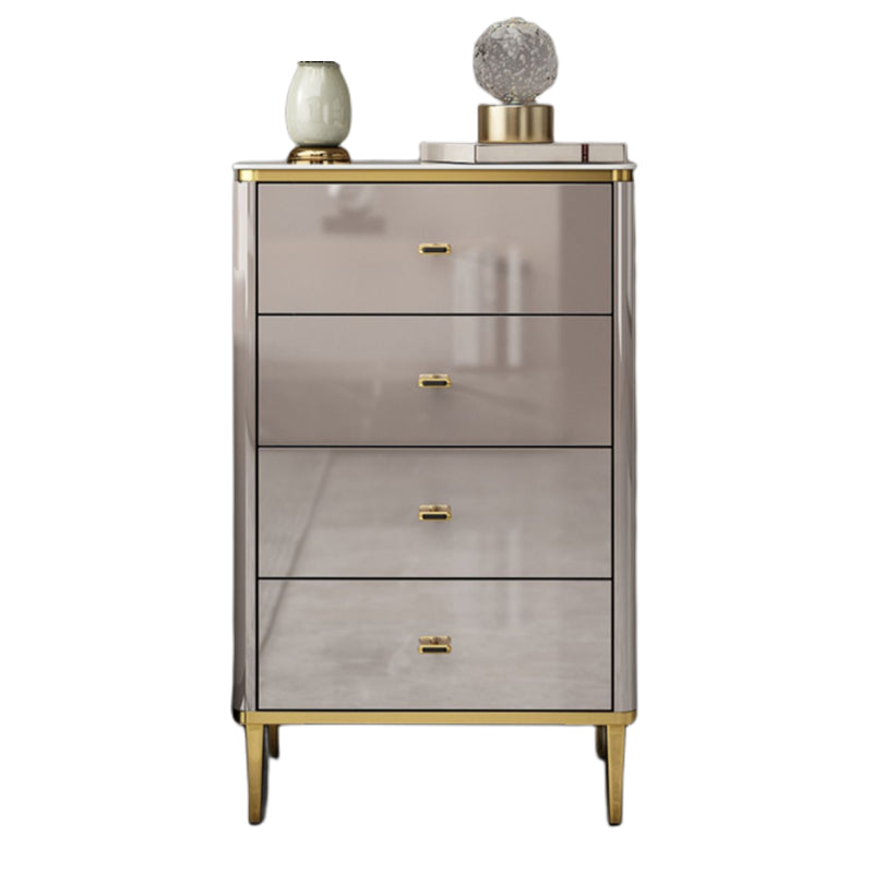 Glam Vertical Lingerie Chest Stone Storage Chest with Drawers for Bedroom