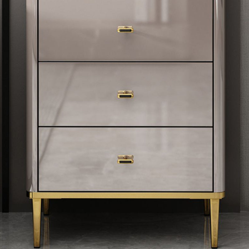 Glam Vertical Lingerie Chest Stone Storage Chest with Drawers for Bedroom