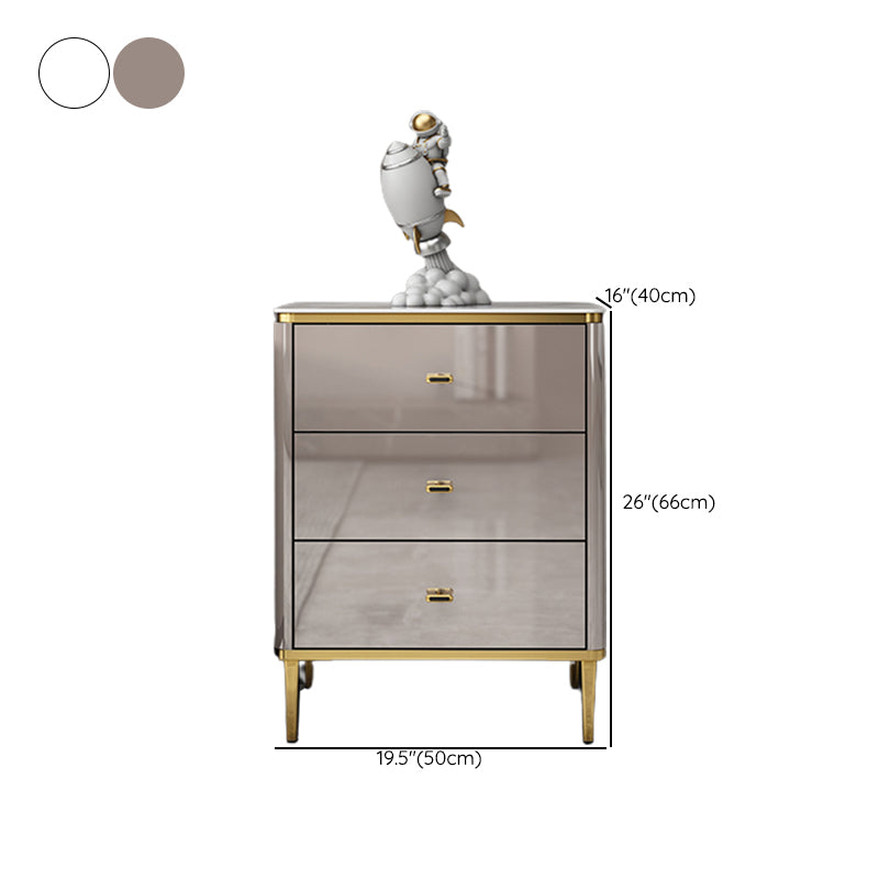 Glam Vertical Lingerie Chest Stone Storage Chest with Drawers for Bedroom