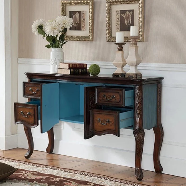 Victoria Wood End Table Free Form Sofa Console Table for Hall