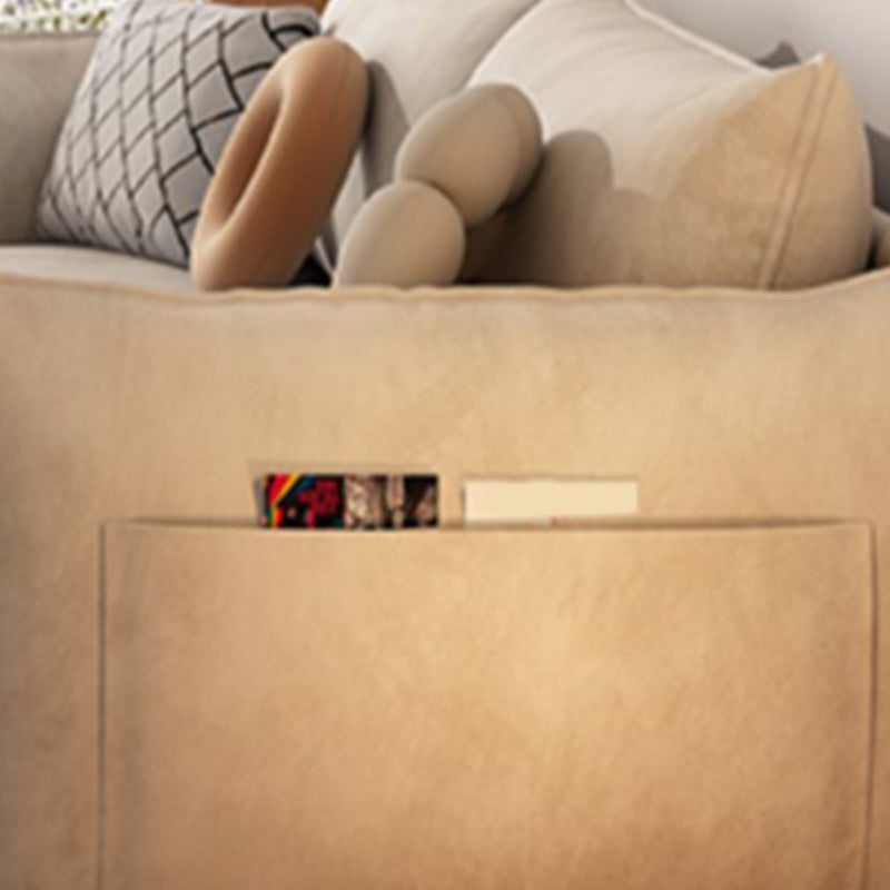 Scandinavian Styled Square Arm Sleeper Sofa Faux Leather Sofa Bed