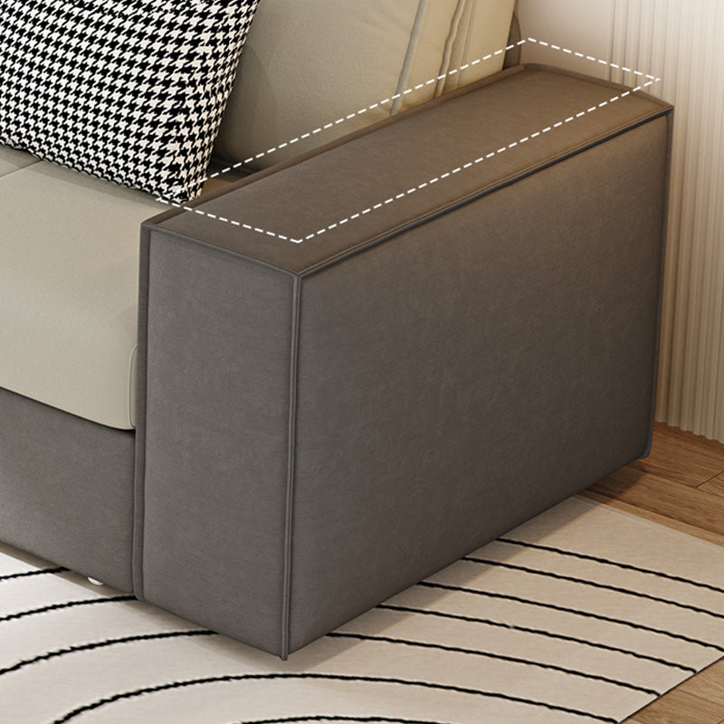 33.46"H Faux Leather Sleeper Sofa Upholstered Square Arm Sofa Bed