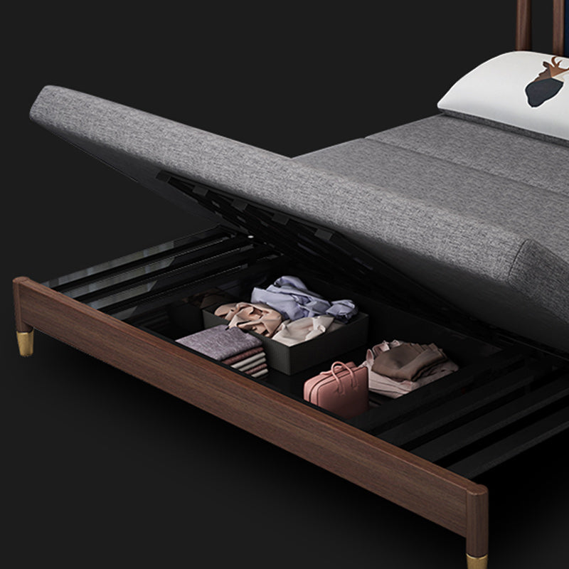 Contemporary Cotton Blend Sleeper Sofa Wood Frame Armless Sofa Bed