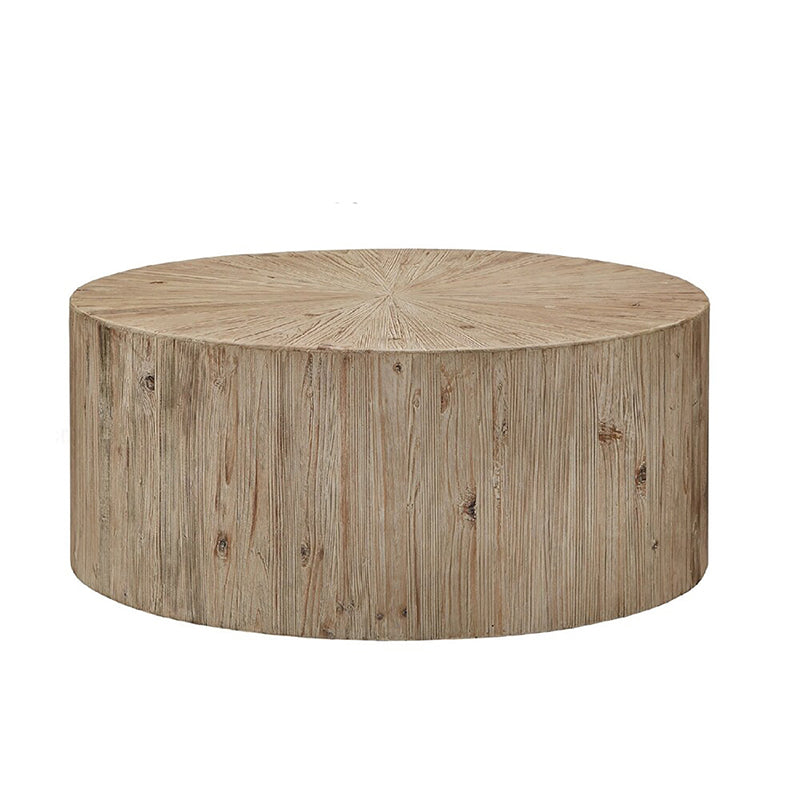 Tree Stump End Table Contemporary Wooden Side End Snack Table for Bedroom