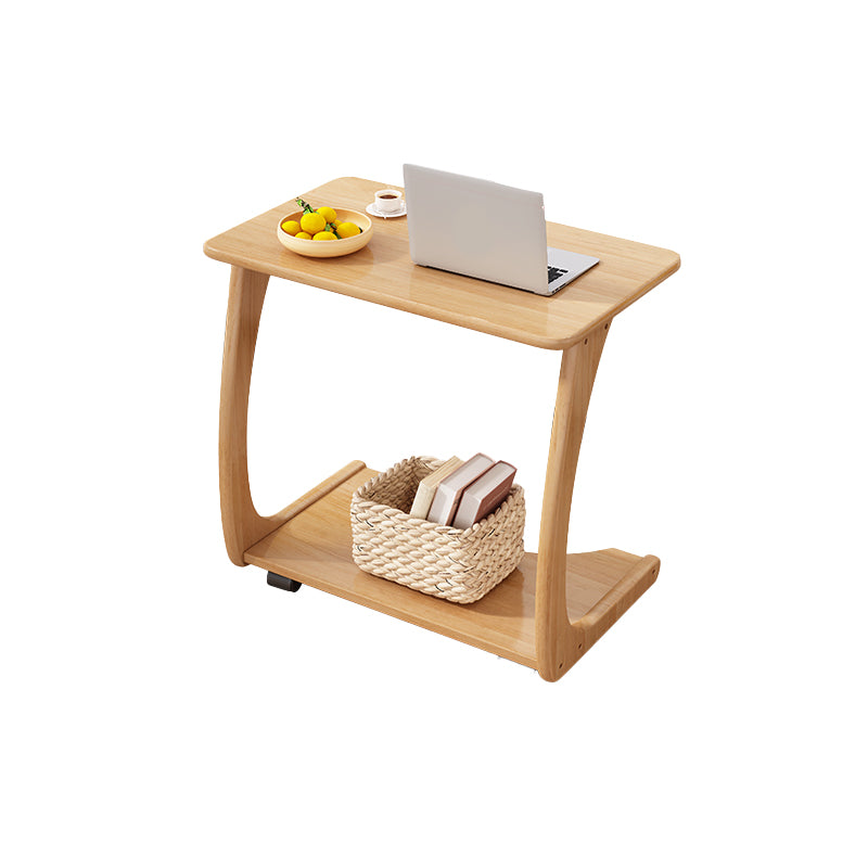C-Shape Side End Snack Table Modernistic Style Tray Top Side Table for Bedroom