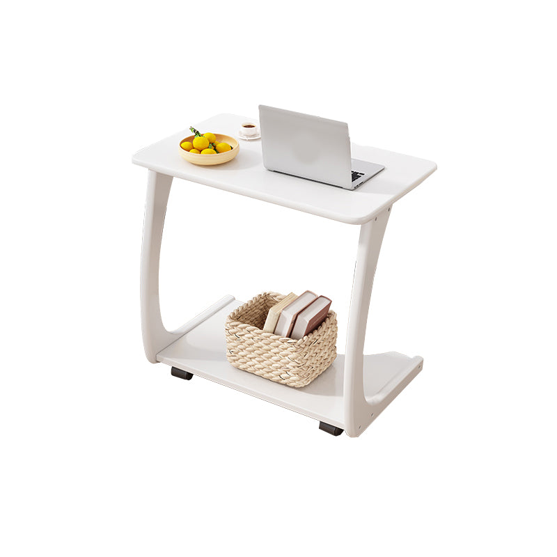 C-Shape Side End Snack Table Modernistic Style Tray Top Side Table for Bedroom
