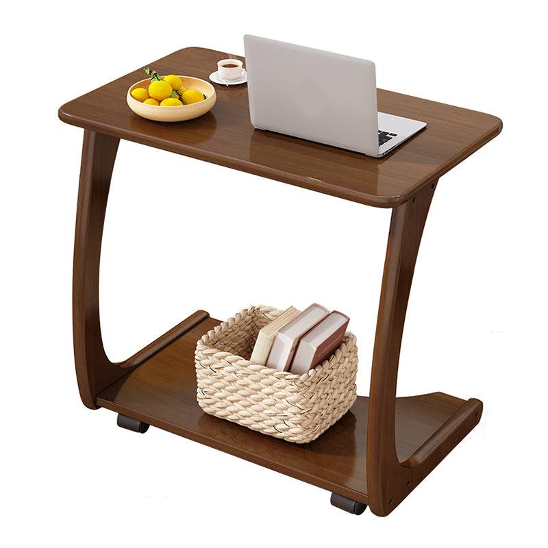 C-Shape Side End Snack Table Modernistic Style Tray Top Side Table for Bedroom