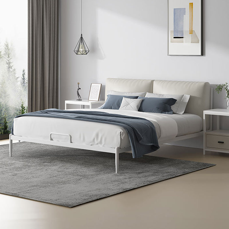 Upholstered Headboard Bed Standard Metal and Upholstered Bed
