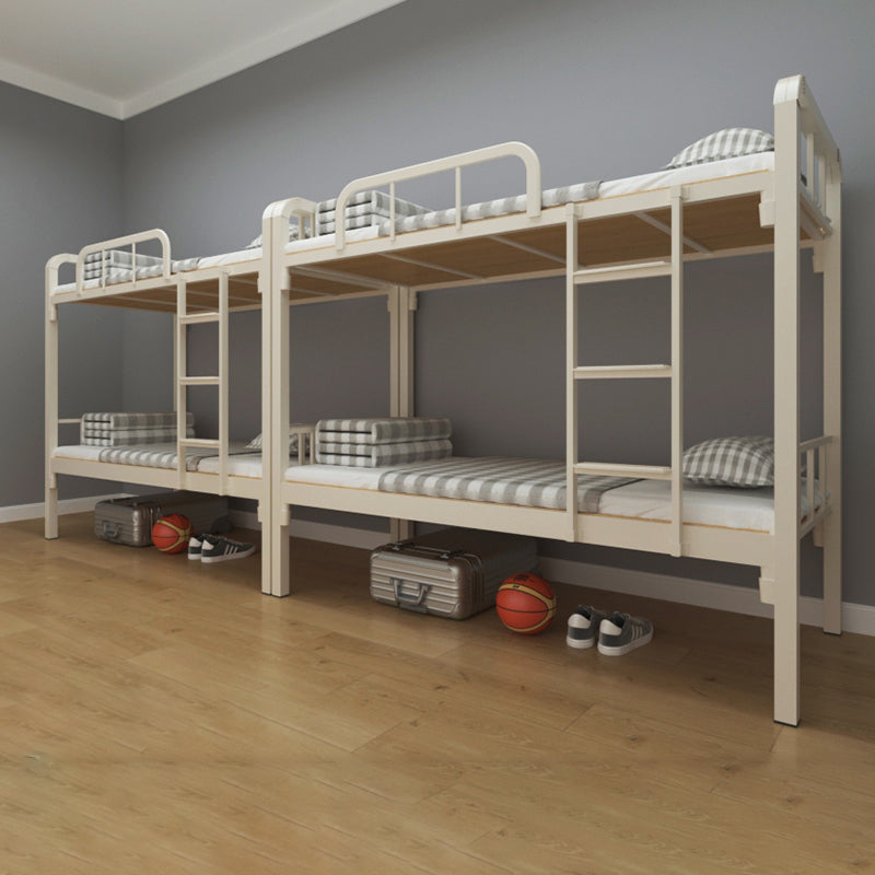 Contemporary Bunk Bed Iron Solid Color Bed With Headboard and Footboard