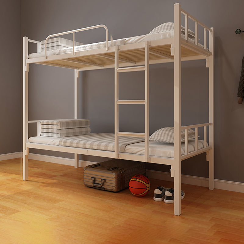 Contemporary Bunk Bed Iron Solid Color Bed With Headboard and Footboard