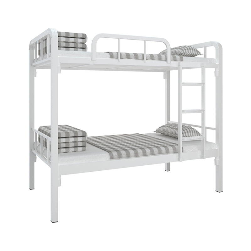 Contemporary Bunk Bed Iron Solid Color Bed With Headboard and Footboard