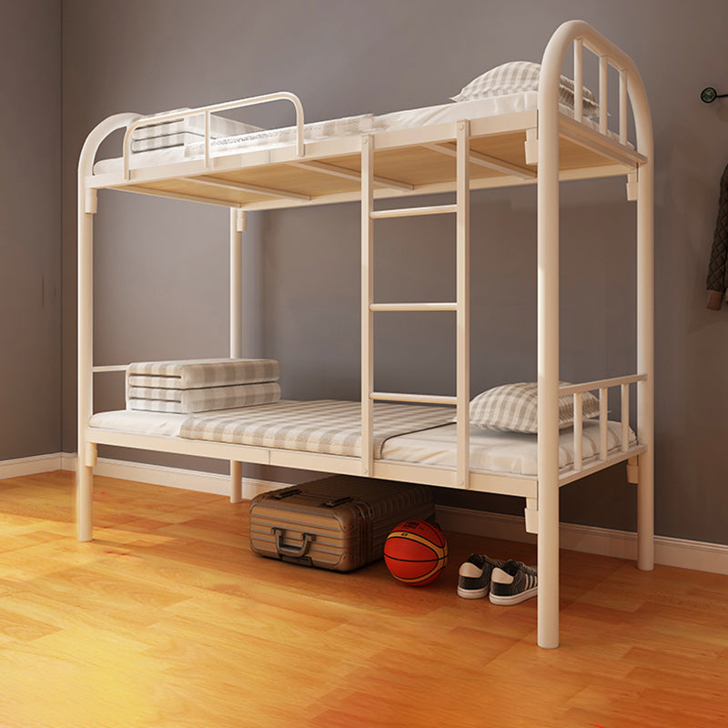 Contemporary Bunk Bed Iron Solid Color Bed With Headboard and Footboard