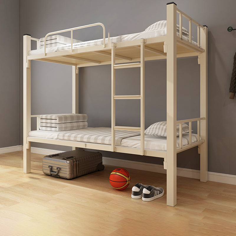 Contemporary Bunk Bed Iron Solid Color Bed With Headboard and Footboard