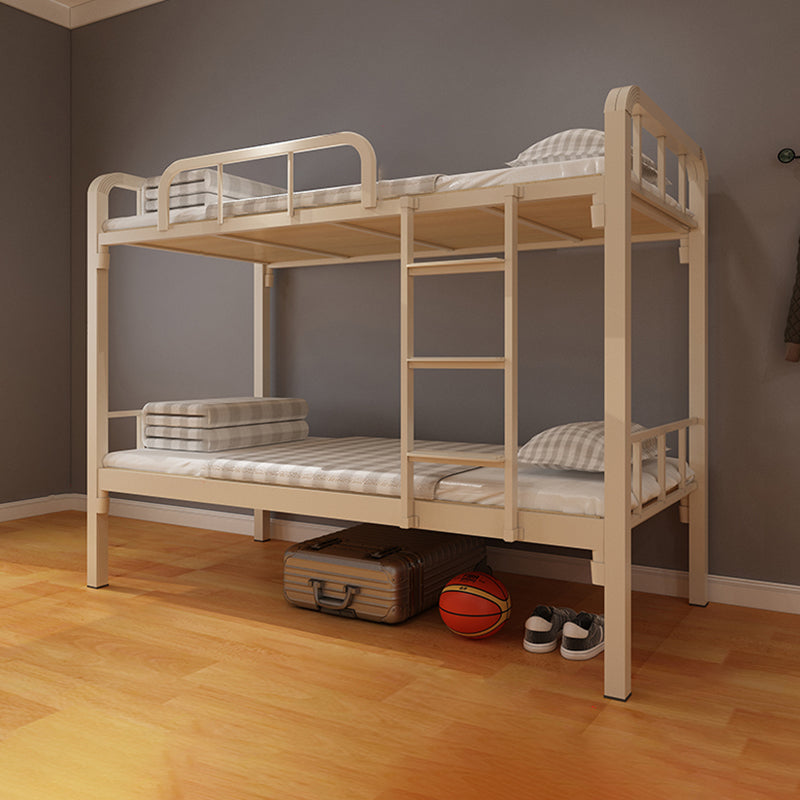 Contemporary Bunk Bed Iron Solid Color Bed With Headboard and Footboard
