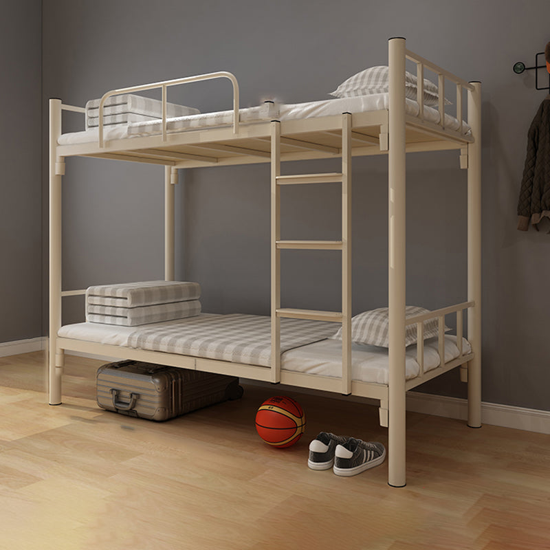 Contemporary Bunk Bed Iron Solid Color Bed With Headboard and Footboard