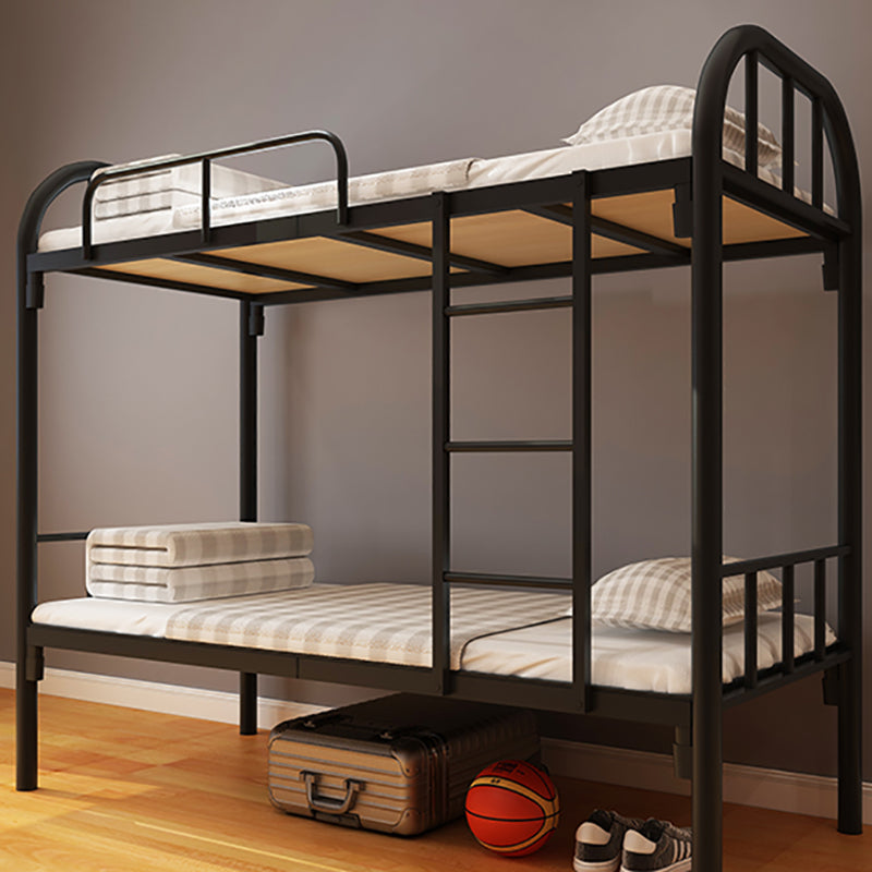 Contemporary Bunk Bed Iron Solid Color Bed With Headboard and Footboard