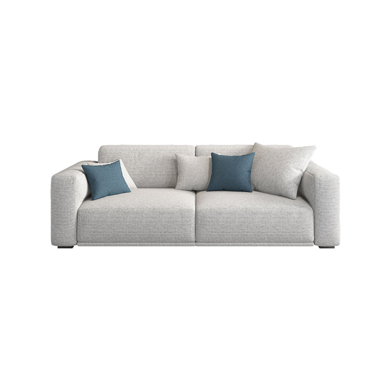 Modern Square Arm Standard Sofa Solid Wood Settee for Living Room