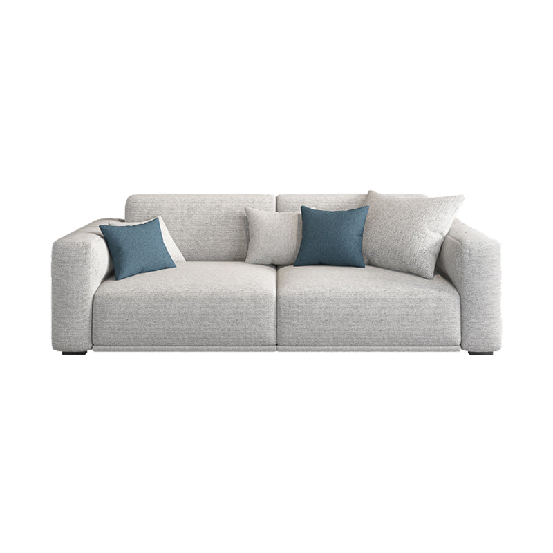 Modern Square Arm Standard Sofa Solid Wood Settee for Living Room