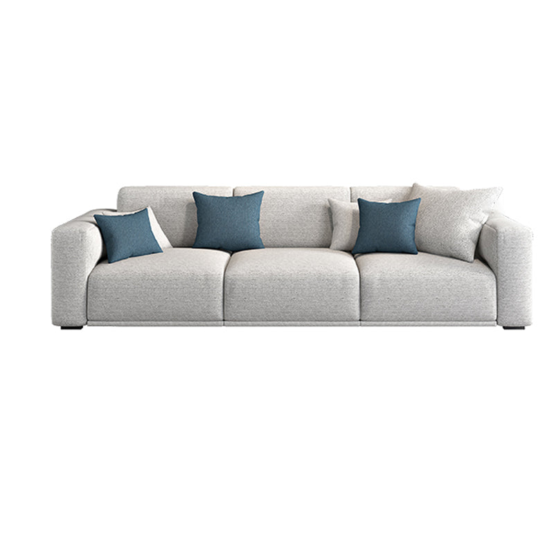 Modern Square Arm Standard Sofa Solid Wood Settee for Living Room