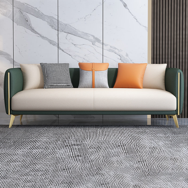 Glam Hair Pin Legs Seating Tuxedo Arm Settee for Living Room