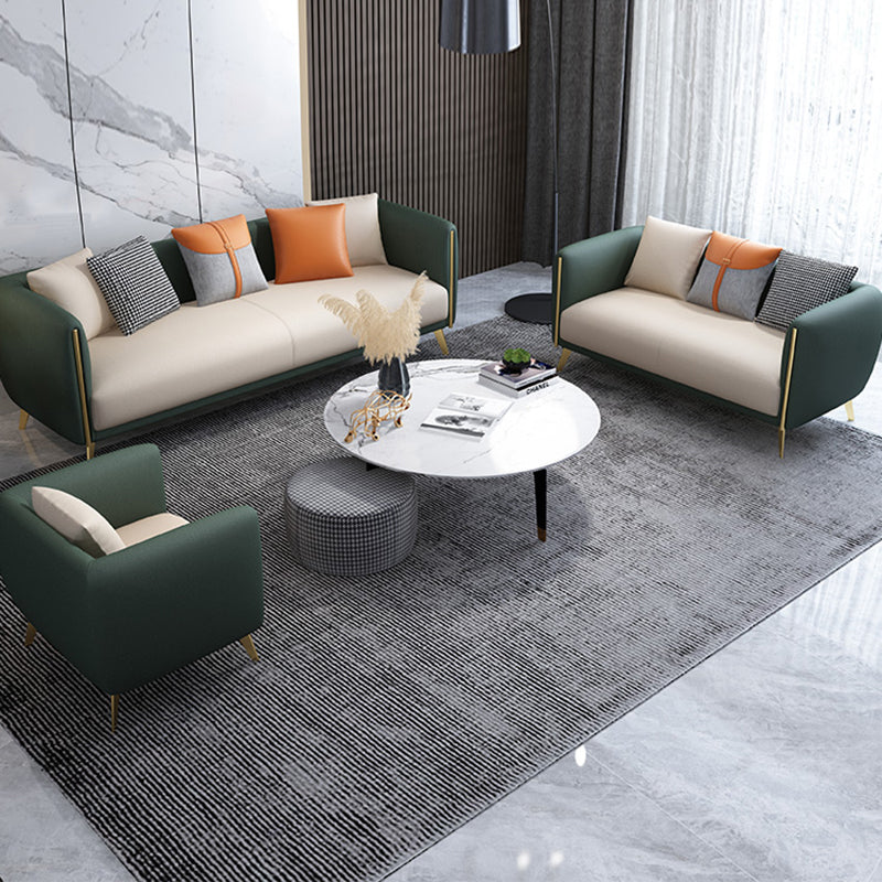 Glam Hair Pin Legs Seating Tuxedo Arm Settee for Living Room