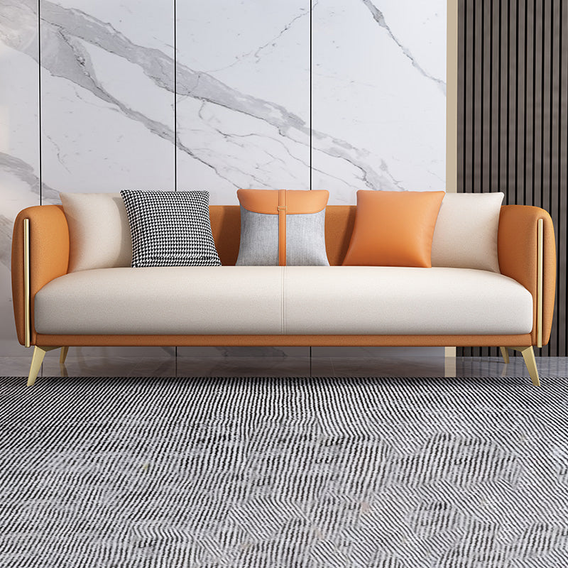 Glam Hair Pin Legs Seating Tuxedo Arm Settee for Living Room