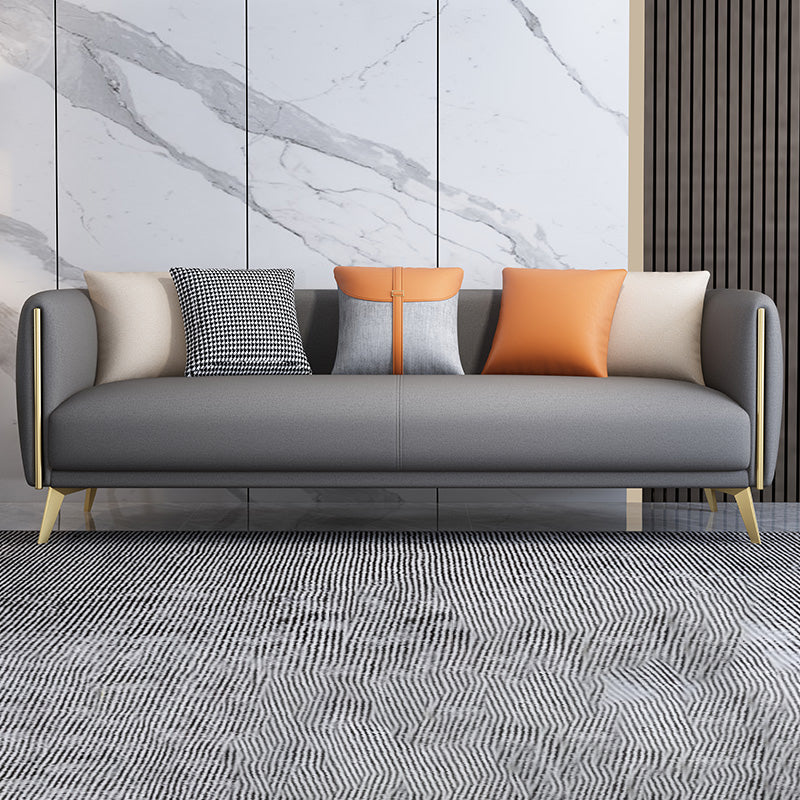 Glam Hair Pin Legs Seating Tuxedo Arm Settee for Living Room