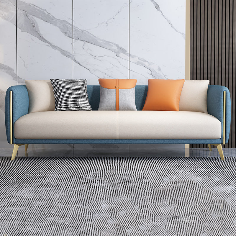 Glam Hair Pin Legs Seating Tuxedo Arm Settee for Living Room