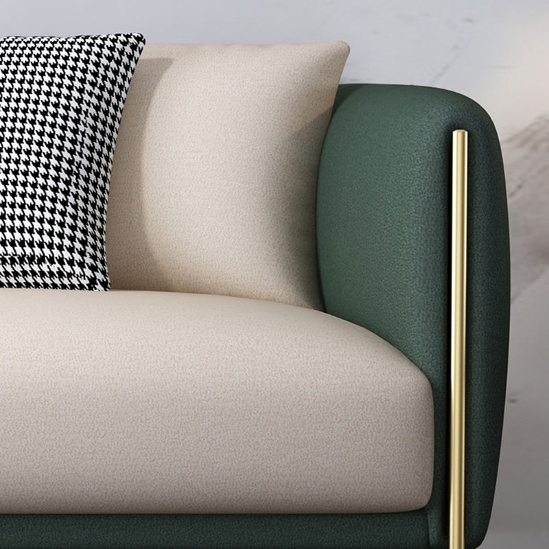 Glam Hair Pin Legs Seating Tuxedo Arm Settee for Living Room