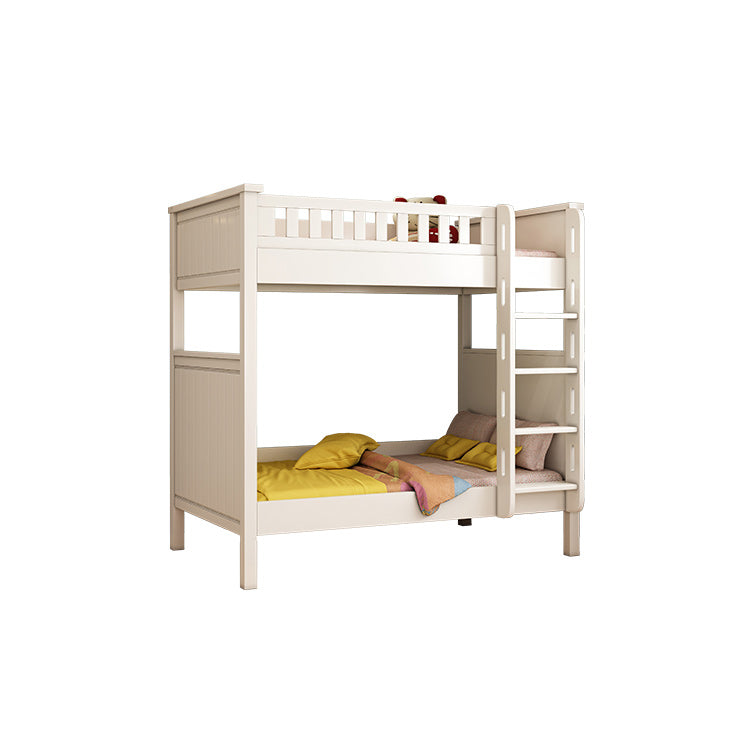 Wood Mattress Included Bunk Bed Solid Color Rectangular Bunk Bed