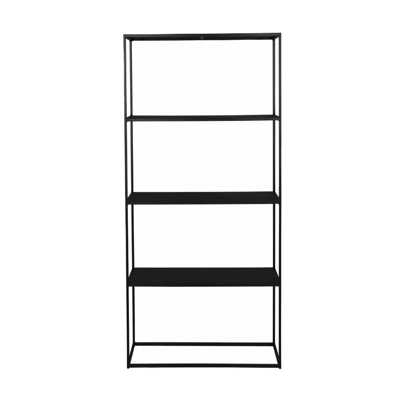 Industrial Metal Bookshelf Etagere Open Back Bookcase with Shelves