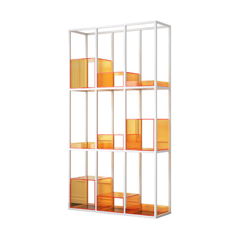 Open Back Standard Bookshelf Modern Style Acrylic Bookcase with Shelves