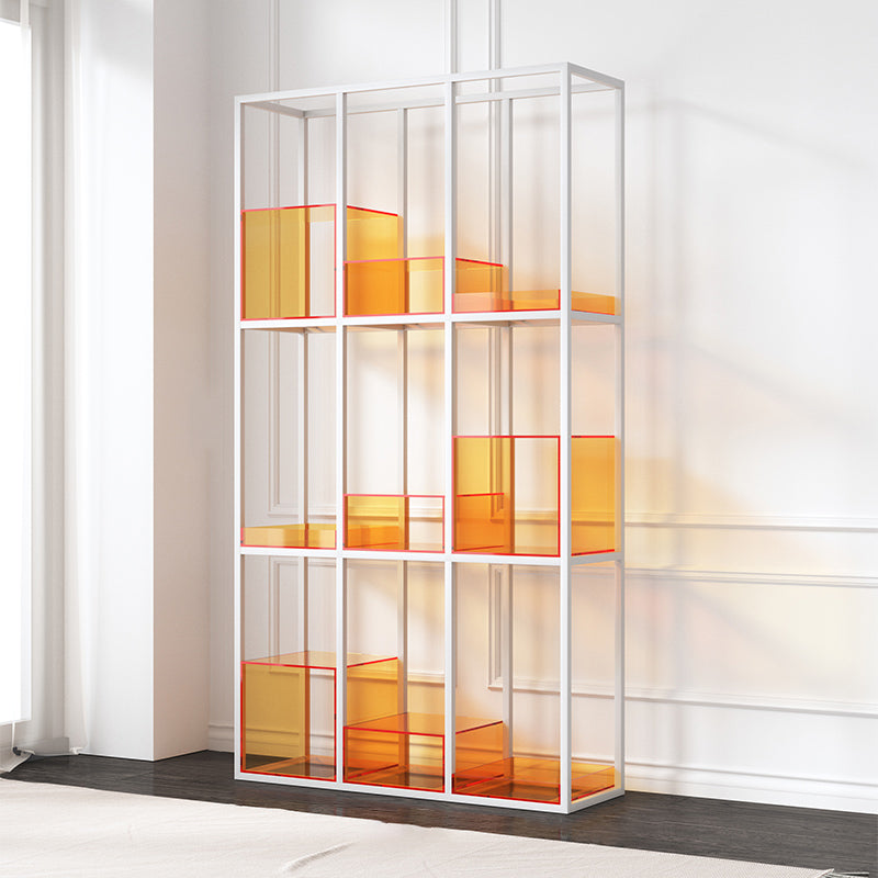 Open Back Standard Bookshelf Modern Style Acrylic Bookcase with Shelves