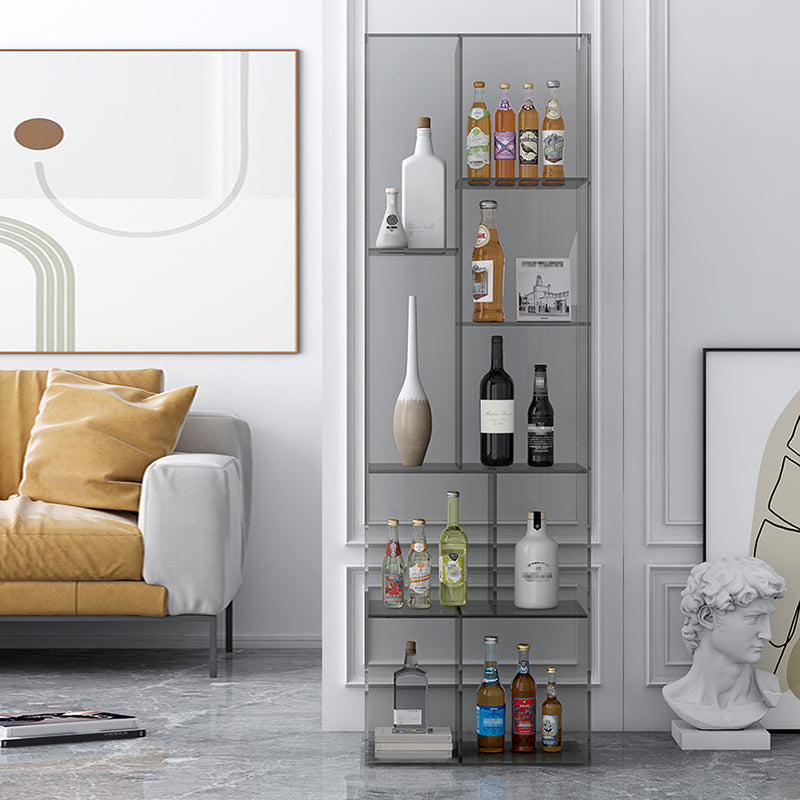 Standard Closed Back Bookshelf Modern Style Acrylic Bookcase