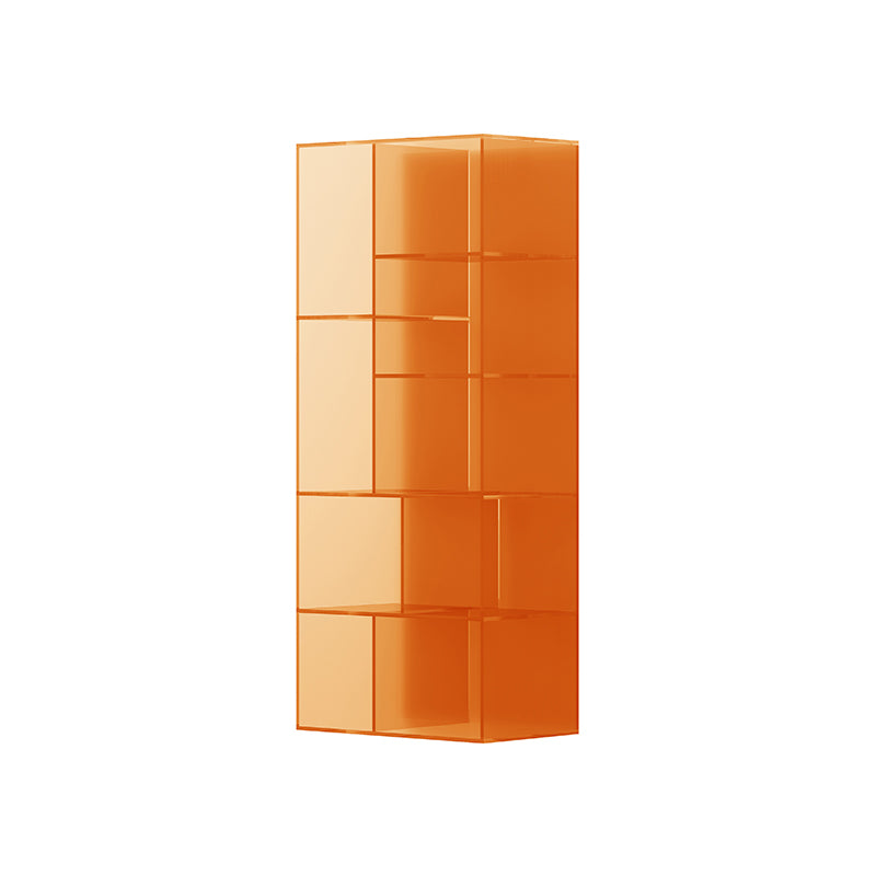 Standard Closed Back Bookshelf Modern Style Acrylic Bookcase