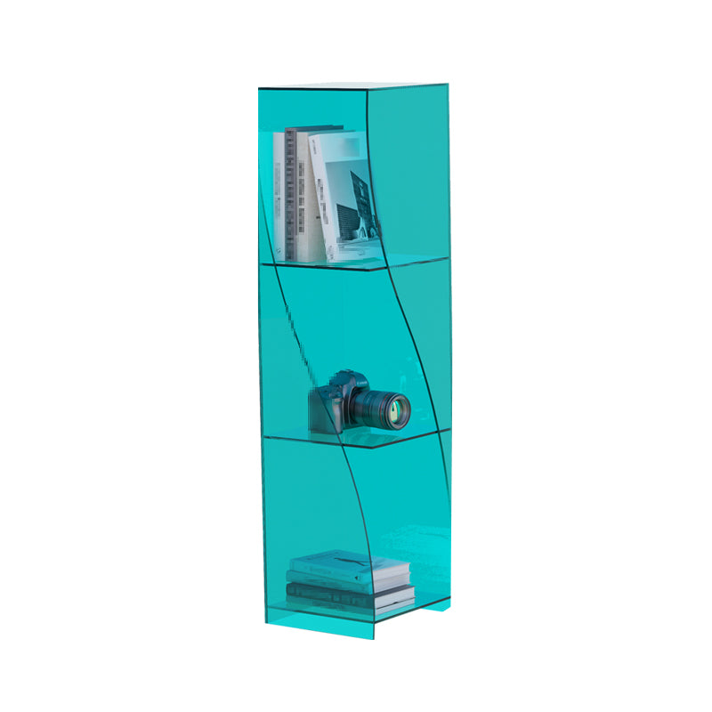 Modern Style Closed Back Bookcase Standard Acrylic Bookshelf with Shelves