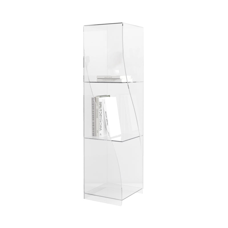 Modern Style Closed Back Bookcase Standard Acrylic Bookshelf with Shelves